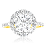 Luminesce Lab Grown 18ct Yellow Gold 2.5 Carats Diamond Solitaire Fancy Ring