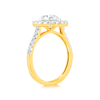 Luminesce Lab Grown 18ct Yellow Gold 2.5 Carats Diamond Solitaire Fancy Ring