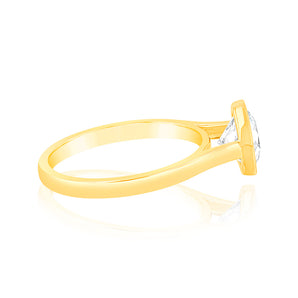 Luminesce Lab Grown 14ct Yellow Gold 1.5 Carat Brilliant Cut Diamond Ring in