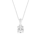 Luminesce Lab Grown 3/4 Carat Diamond Solitaire Pendant on 9ct White Gold Adjustable Chain