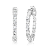 Luminesce Lab Grown 1 Carat Diamond Hoop Earrings Sterling Silver