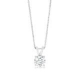 Luminesce Lab Grown Solitaire 1.5Ct Diamond Pendant in 9ct White Gold with Adjustable Chain