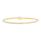 Luminesce Lab Grown 3 Carat Diamond Tennis Bracelet in 9ct Yellow Gold