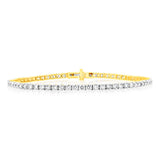 Luminesce Lab Grown 4 Carat Diamond Tennis Bracelet in 9ct Yellow Gold