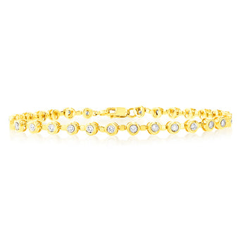 Luminesce Lab Grown 0.45 Carat Diamond Bracelet in 9ct Yellow Gold