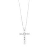 Luminesce Lab Grown 1/4 Carat Cross Pendant on 45cm Chain in 9ct White Gold