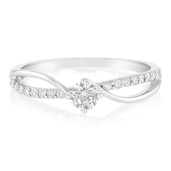 Luminesce Lab Grown 1/2 Carat Diamond Ring 9ct White Gold