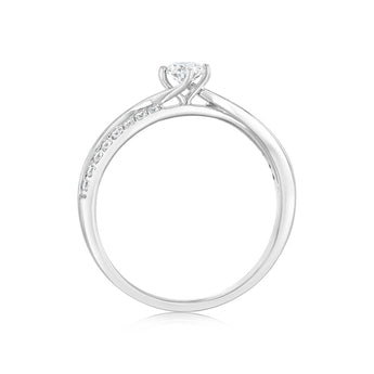 Luminesce Lab Grown 1/2 Carat Diamond Ring 9ct White Gold