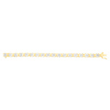 Luminesce Lab Grown 1 Carat Tennis Diamond Bracelet in Gold Plated Silver  17.5CM
