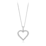 Luminesce Lab Grown 1/3 Carat Diamond Heart Pendant in 9ct White Gold