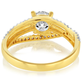 Luminesce Lab Grown 0.90 Carat Diamond Ring in 9ct Yellow Gold