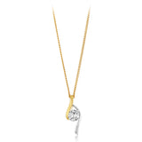 Luminesce Lab Grown  Carat Diamond Pendant in 9ct Yellow Gold