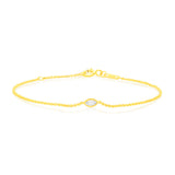 Luminesce Lab Grown 1/6 Carat Diamond Bracelet in 9ct Yellow Gold