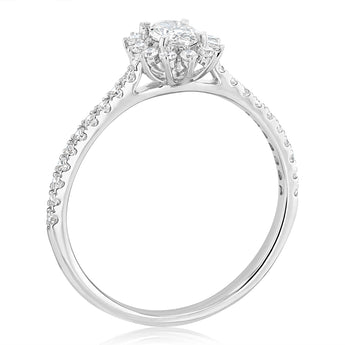 Luminesce Lab Grown 1/2 Carat Diamond ring in 9ct White Gold