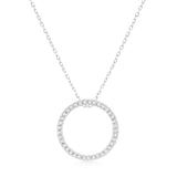 Luminesce Lab Grown 1/2 Carat Diamond Circle Pendant in 9ct Yellow Gold