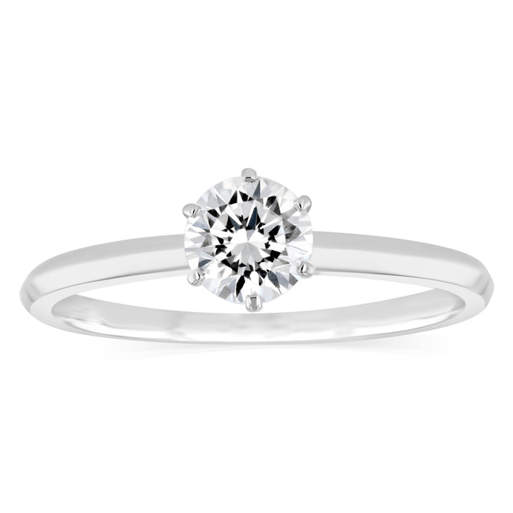 Luminesce Lab Grown Sterling Silver 1/2 Carat Diamond Solitaire Ring