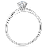 Luminesce Lab Grown Sterling Silver 1/2 Carat Diamond Solitaire Ring