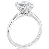Luminesce Lab Grown Sterling Silver 3 Carat Diamond Solitaire Ring