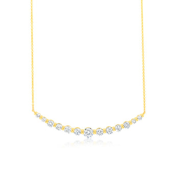 Luminesce Lab Grown 1 Carat Diamond 41cm Necklace in 9ct Yellow Gold