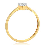 Luminesce Lab Grown Cluster Diamond Ring in 9ct Yellow Gold