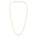 Luminesce Lab Grown 3 Carat Diamond Tennis Necklace in 9ct Yellow Gold