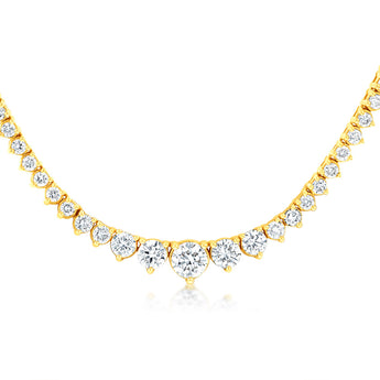 Luminesce Lab Grown 3 Carat Diamond Tennis Necklace in 9ct Yellow Gold