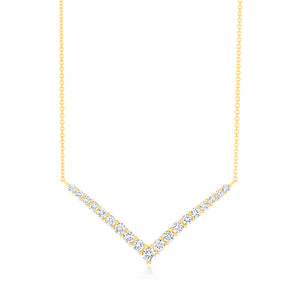 Luminesce Lab Grown 1/2 Carat Diamond 42cm Necklace in 9ct Yellow Gold