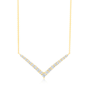Luminesce Lab Grown 1/2 Carat Diamond 42cm Necklace in 9ct Yellow Gold