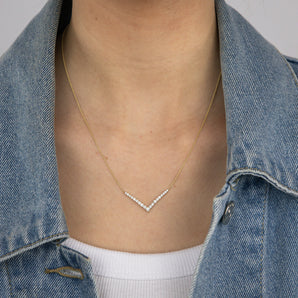 Luminesce Lab Grown 1/2 Carat Diamond 42cm Necklace in 9ct Yellow Gold