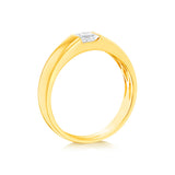 Luminesce Lab Grown 1/2 Carat Diamond Gents Ring in 9ct Yellow Gold