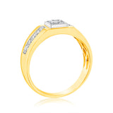 Luminesce Lab Grown 1 Carat Diamond Gents Ring in 9ct Yellow Gold