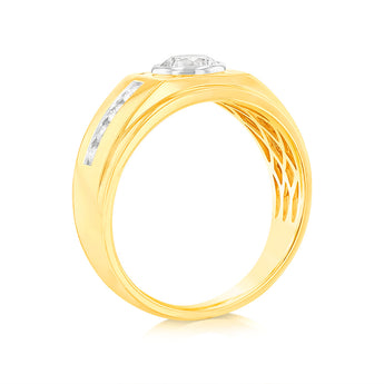 Luminesce Lab Grown 1 Carat Diamond Gens Ring in 9ct Yellow Gold
