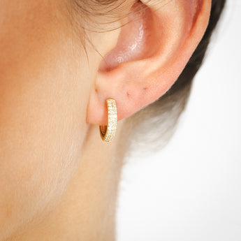 Luminesce Lab Grown Diamond Hoop Earring in 9ct Yellow Gold
