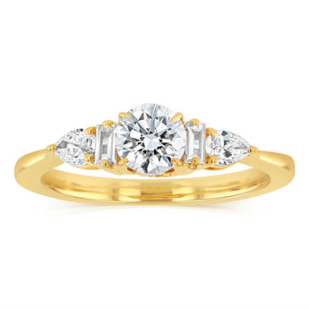 Luminesce Lab Grown 3/4 Carat Diamond Ring in 9ct Yellow Gold