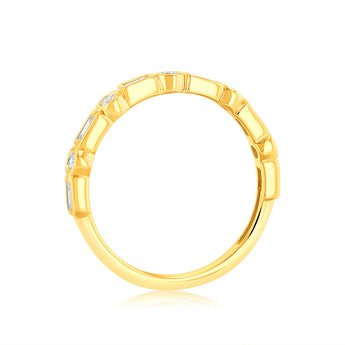 Luminesce Lab Grown 1/5 Carat Diamond Eternity Ring in 9ct Yellow Gold
