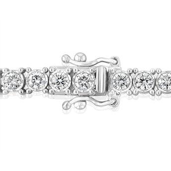 Luminesce Lab Grown 4 Carat Diamond Tennis Bracelet in 9ct White Gold