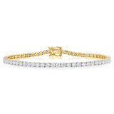Luminesce Lab Grown 5 Carat Diamond Tennis Bracelet in 9ct Yellow Gold