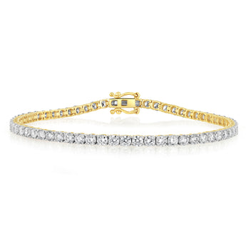 Luminesce Lab Grown 5 Carat Diamond Tennis Bracelet in 9ct Yellow Gold