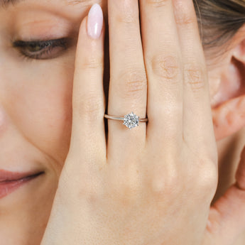 Luminesce Lab Grown 1 Carat Diamond Solitaire Ring in 9ct White Gold