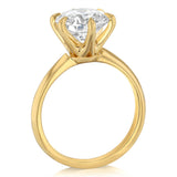 Luminesce Lab Grown 3 Carats Diamond Solitaire Ring in 9ct Yellow Gold