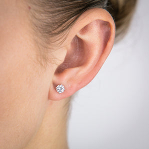 Luminesce Lab Grown 3/4 Carat Diamond Stud Earrings in 9ct White Gold