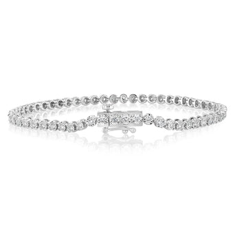 Luminesce Lab Grown 1 Carat Diamond Tennis Bracelet in Sterling Silver