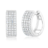 Luminesce Lab Grown 1/2 Carat Diamond Sterling Silver Hoop Earrings