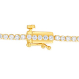 Luminesce Lab Grown 2 Carats Diamond Tennis Bracelet in Gold Plated Silver