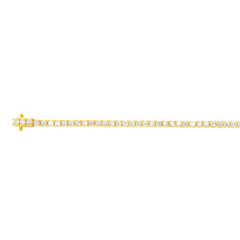 Luminesce Lab Grown 4 Carat Diamond 17.5cm Tennis Bracelet in Gold Plated Silver