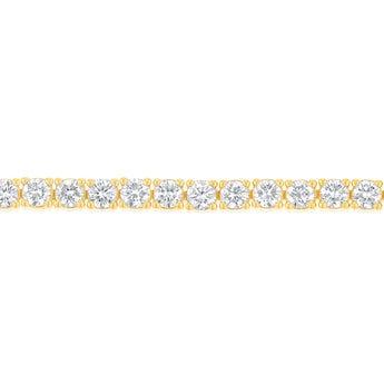 Luminesce Lab Grown 4 Carat Diamond 17.5cm Tennis Bracelet in Gold Plated Silver