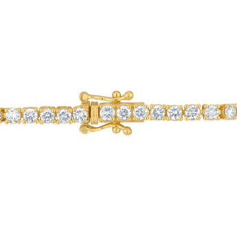 Luminesce Lab Grown 4 Carat Diamond 17.5cm Tennis Bracelet in Gold Plated Silver