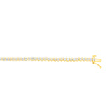 Luminesce Lab Grown 5 Carat Diamond Tennis Bracelet in Gold Plated Silver