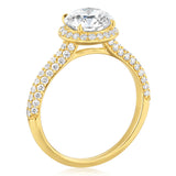 Luminesce Lab Grown 2 Carat Diamond Ring with 1.5 Carat Centre Diamond in 9ct Yellow Gold