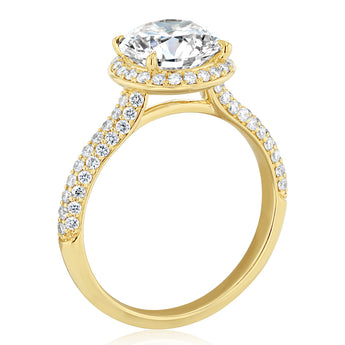 Luminesce Lab Grown 2.5 Carats with 2 Carats Center Diamond in 9ct Yellow Gold